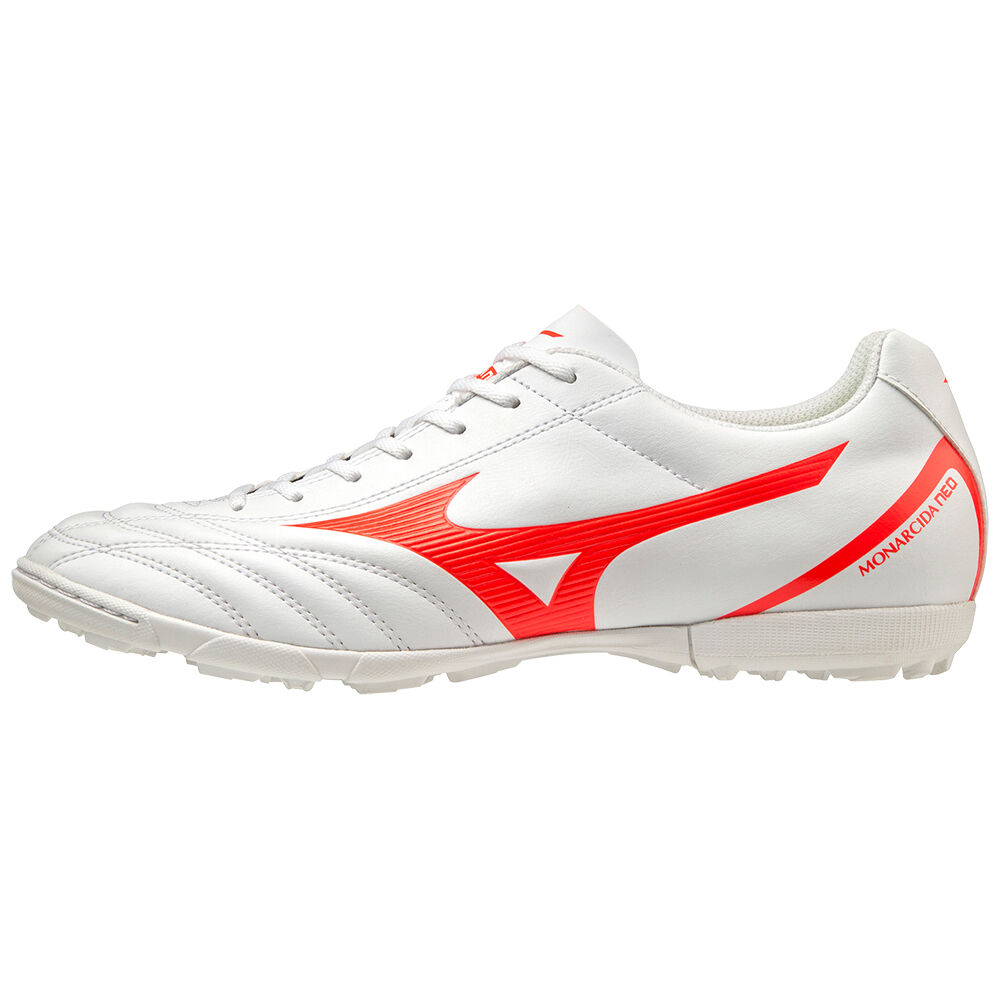 Mens Mizuno Monarcida Neo Select AS Soccer Shoes White/Coral Philippines (WZTSLU273)